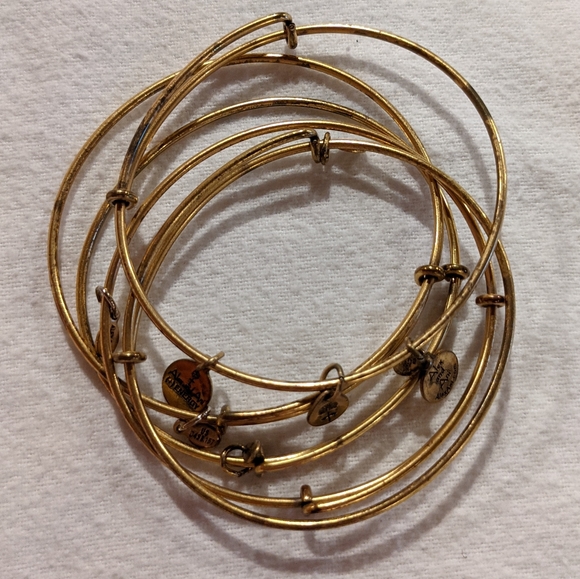 Alex and Ani Set of 11 Bamboo, Lightning, & Beaded Bangles - Picture 8 of 8